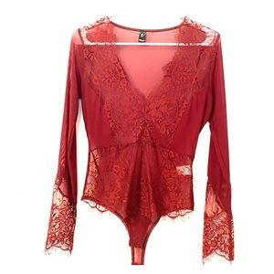 Mesh Bodysuit with lace